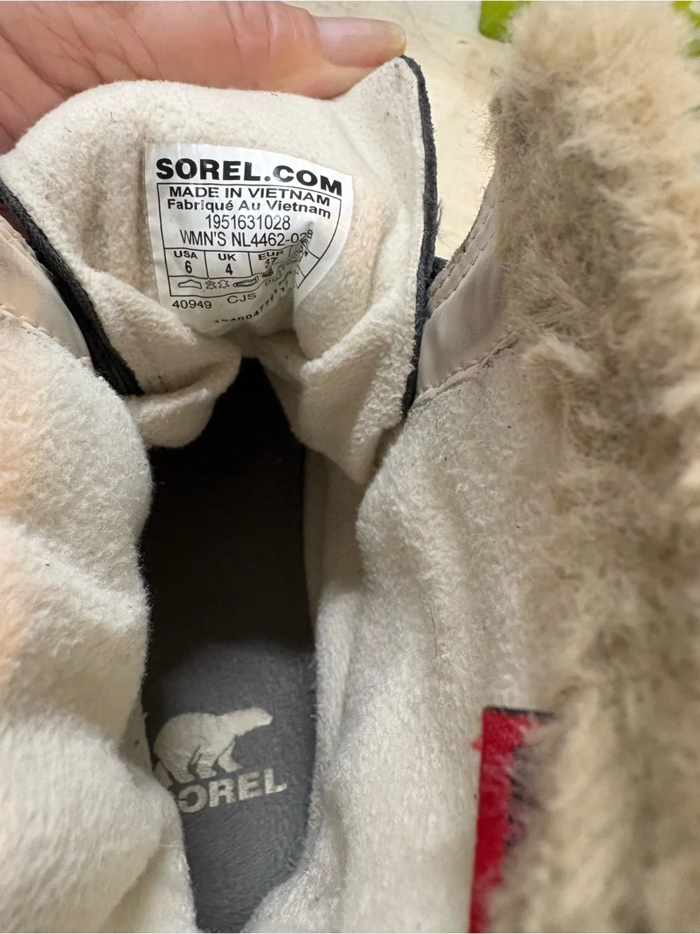 SOREL Women’s Gray Faux Fur Lined Lace-Up Winter Boots